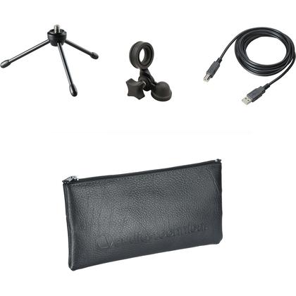Imagem de Kit de Microfone Audio-Technica AT2020USB+PK com braço articulado