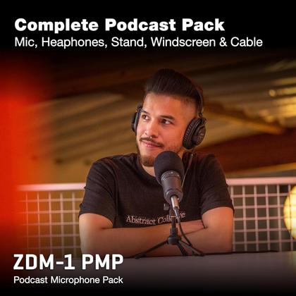 Imagem de Kit de Microfone para Podcast com Fone de Ouvido Zoom ZDM 1PMP