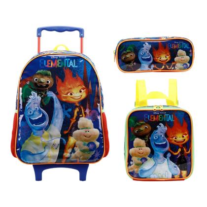 Imagem de Kit de Mochila Infantil + Lancheira e Estojo Elemental Pixar Filme - Xeryus