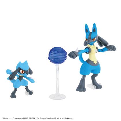 Imagem de Kit de Modelos Bandai Hobby Pokémon - Riolu e Lucario Multicolor