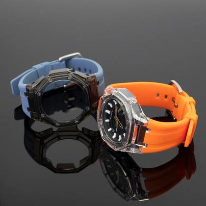 Imagem de Kit De Modificação Transparente Casioak GA2100 GA2110 Com Pulseira De Borracha E Acessórios De