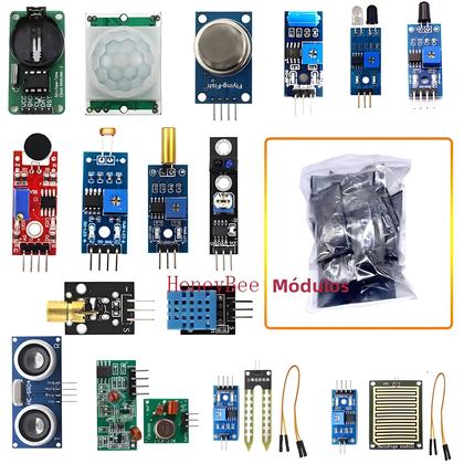 Imagem de Kit De Módulo Sensor Inteligente 16 Em 1 Para Desenvolvimento Com Raspberry Pi STM32 R3