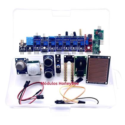 Imagem de Kit De Módulo Sensor Inteligente 16 Em 1 Para Desenvolvimento Com Raspberry Pi STM32 R3