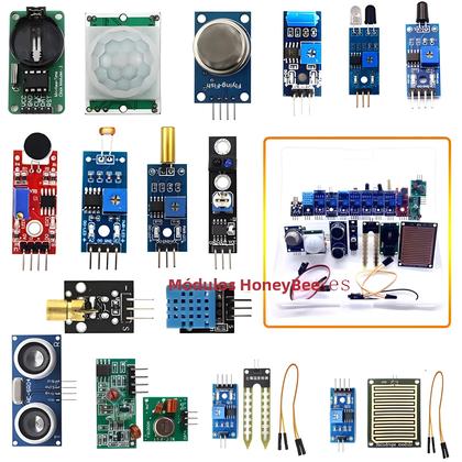 Imagem de Kit De Módulo Sensor Inteligente 16 Em 1 Para Desenvolvimento Com Raspberry Pi STM32 R3
