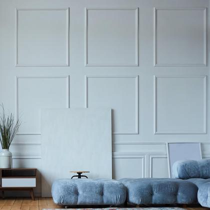 Imagem de Kit de moldagem de parede Colingmill Premade Wainscoting Panels White