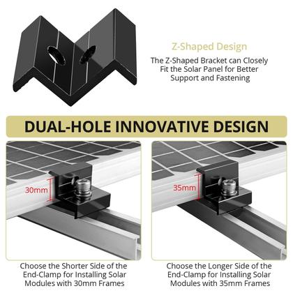 Imagem de Kit de montagem de painel solar Anbte Z Brackets 30 mm/35 mm 10 unidades