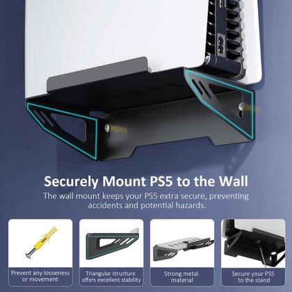 Imagem de Kit de montagem em parede com estação de carregamento para PS5 NexiGo