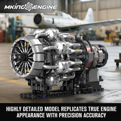 Imagem de Kit de Montagem Mould King 10216 Motor Turbina a Jato Motorizada