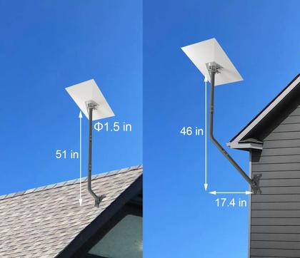 Imagem de Kit de montagem: prato padrão CEKAY Starlink Gen3/V3 com poste de 51 cm