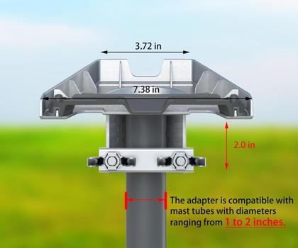 Imagem de Kit de montagem: prato padrão CEKAY Starlink Gen3/V3 com poste de 51 cm