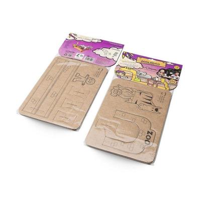 Imagem de Kit de Montar e Pintar Zoológico em Papelão - Eu amo Papelão