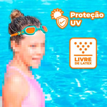 Imagem de Kit de Óculos de Natação Infantil para Piscina e Praia Verde e Rosa 2 peças - Bestway