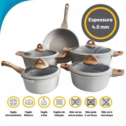 Imagem de Kit De Panelas Bonitas E Práticas Cor Preta Presente Sua Avó