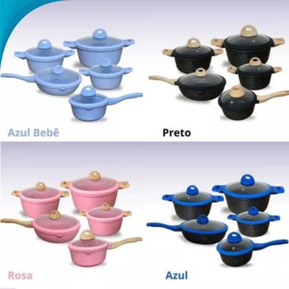 Imagem de Kit De Panelas Com Cor Azul Bebê Ideal Como Presente De Natal Pronta Entrega