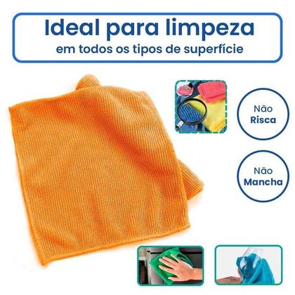 Imagem de Kit de Panos de Microfibra Reutilizáveis com 10 Unidades