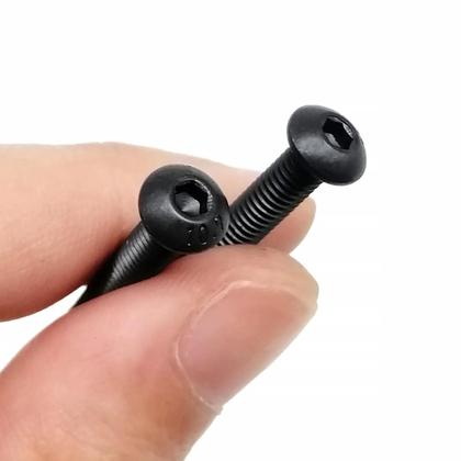 Imagem de Kit De Parafusos E Porcas De Aço Preto Grau 10.9 Com Cabeça Redonda Allen Hexagonal M1.6 a M8