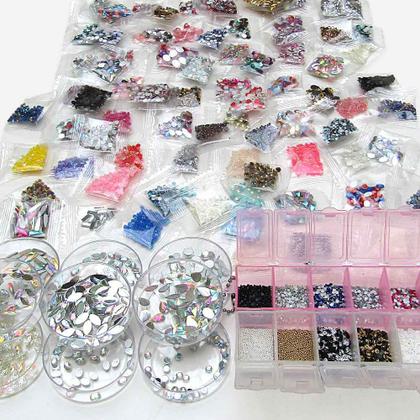Imagem de Kit de Pedrarias para unhas Luxo Completo 26mil Peças Decoração Joinha