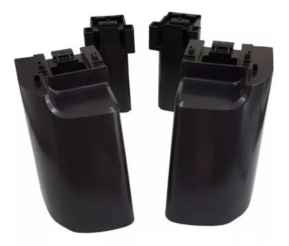 Imagem de Kit De Pés Para Fogão Linha Glass Esmaltec 12cm Preto Original