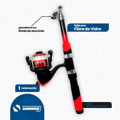 Imagem de Kit De Pesca Completo 1 Vara 1,70m + 1 Molinete + Itens