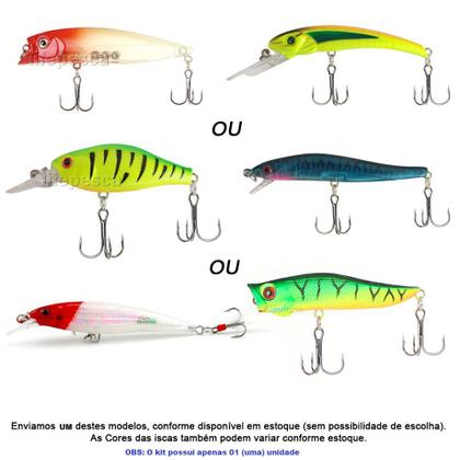 Imagem de Kit De Pesca Completo 3 Varas 3 Molinetes E Acessórios (Ref. 02)