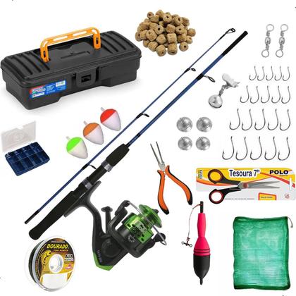 Imagem de Kit De Pesca Completo Vara 10 Kg Molinete Maleta 