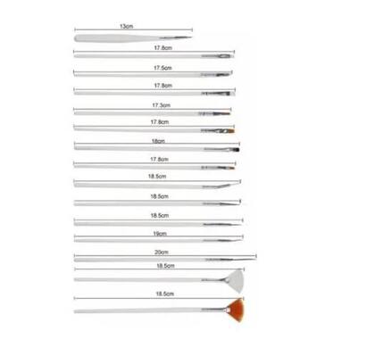 Imagem de Kit de pincéis para decoração de unha 15 unidades 