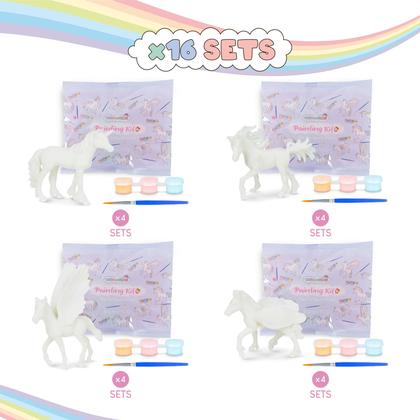 Imagem de Kit de pintura BONNYCO Unicorn Party Favors com 16 conjuntos para crianças