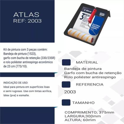 Imagem de Kit De Pintura Completo Atlas 3  4  5  6  7 Peças - Iniciante e profissional parede tinta pincel