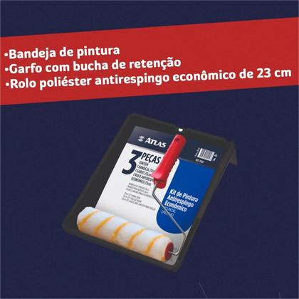 Imagem de Kit De Pintura Completo Atlas 3  4  5  6  7 Peças - Iniciante e profissional parede tinta pincel
