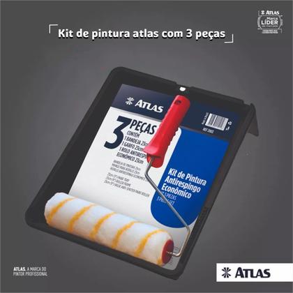 Imagem de Kit De Pintura Completo Atlas 3  4  5  6  7 Peças - Iniciante e profissional parede tinta pincel