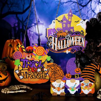 Imagem de Kit de pintura de diamantes Chiisong Halloween Glow in The Dark