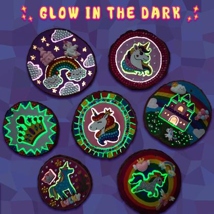 Imagem de Kit de Pintura em Madeira Klmars - Tema Unicórnio com Brilho no Escuro