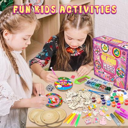 Imagem de Kit de Pintura em Madeira Klmars - Tema Unicórnio com Brilho no Escuro