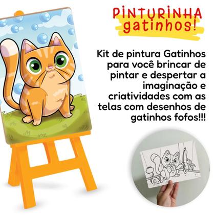 Imagem de Kit De Pintura Infantil Pinturinha Gatos 0242 - Nig Brinquedos