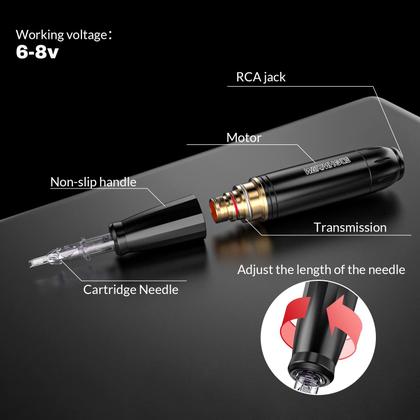 Imagem de Kit de Pistola de Tatuagem Wormhole WTK070 com Caneta e Suprimentos