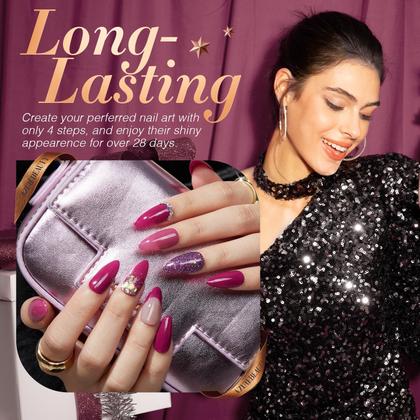 Imagem de Kit de Pó para Unhas Dip Powder AZUREBEAUTY - 4 Cores e Ferramentas