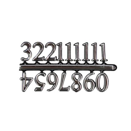 Imagem de Kit De Ponteiros Números Para Relógio Analógico Prata Pequeno 30 Unidades