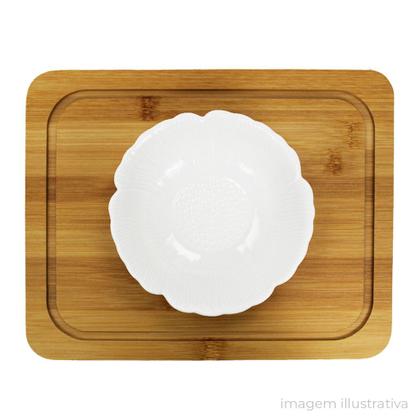 Imagem de Kit De Porta Molhos Petiscos Porcelana Com Espátulas Para Patê Em Inox