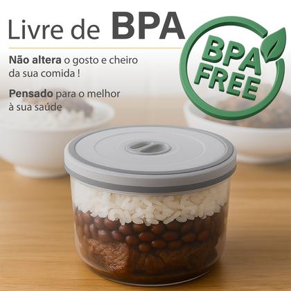 Imagem de Kit De Potes Plásticos Transparentes Inquebráveis Com Tampa Hermética 5 Unidades Top