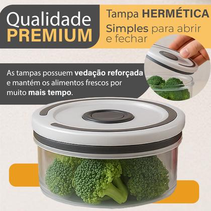 Imagem de Kit De Potes Plásticos Transparentes Inquebráveis Com Tampa Hermética 5 Unidades Top