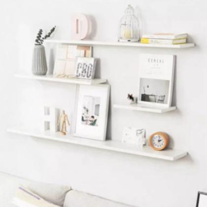 Imagem de Kit de Prateleiras - Combo 20/30/40/50* MDF Branco Suporte Decoração Sala Quarto Banheiro Escritório