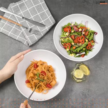 Imagem de Kit De Pratos Fundos Duralex Opaline Menu Nadir 12 Unidades