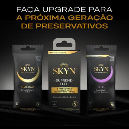 Imagem de Kit de Preservativos com 12 Pacotes SKYN Extra Lubrificado com 3 unidades