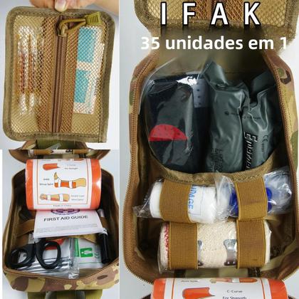 Imagem de Kit de Primeiros Socorros de Emergência - Bolsa Molle Completa e Compatível com Trauma