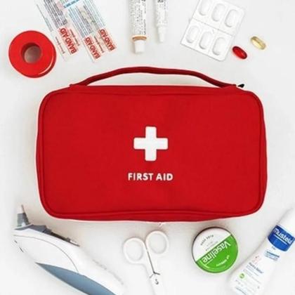 Imagem de Kit De Primeiros Socorros Portátil Para Viagem, Bolsa De Emergência Para Medicamentos, Tecido