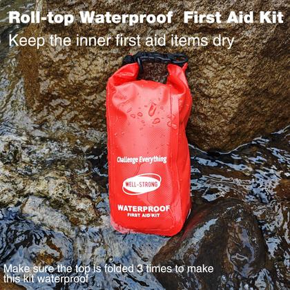 Imagem de Kit de primeiros socorros WELL-STRONG Waterproof Roll Top Boat Red