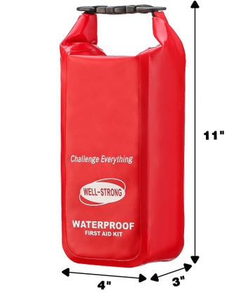 Imagem de Kit de primeiros socorros WELL-STRONG Waterproof Roll Top Boat Red