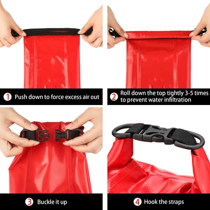 Imagem de Kit de primeiros socorros WELL-STRONG Waterproof Roll Top Boat Red