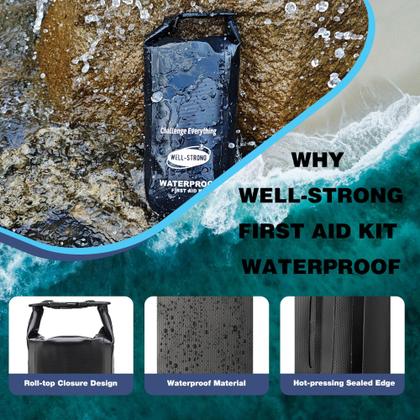 Imagem de Kit de primeiros socorros WELL-STRONG Waterproof Roll-Top Emergency