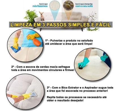 Imagem de Kit De Produtos P/ Lavagem a Seco De Estofados Lava Sofá